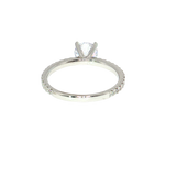 White Gold Round Semi-Mount Ring - 14K Prong-Set (0.29 TWT)