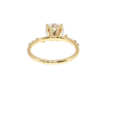 Yellow Gold Round Semi-Mount Engagement Ring - 14K 0.10 TWT