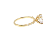 Yellow Gold Round Semi-Mount Engagement Ring - 14K 0.10 TWT
