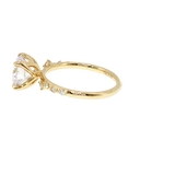 Yellow Gold Round Semi-Mount Engagement Ring - 14K 0.10 TWT