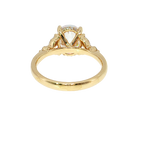 Oval Semi-Mount Ring with Round & Marquise Diamonds | 14K