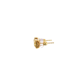 Round Diamond Cluster Stud Earrings in 14K Yellow Gold