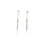 14K White Gold 0.54 TWT Round Diamond Hoop Earrings