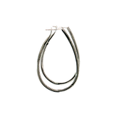 14K White Gold 0.54 TWT Round Diamond Hoop Earrings