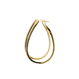 14k Yellow Gold 0.53ctw Round Diamond Hoop Earrings