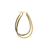 14k Yellow Gold 0.53ctw Round Diamond Hoop Earrings