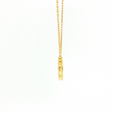 Diamond Pave Quatrefoil Charm Necklace in 18kt Yellow Gold