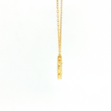 Diamond Pave Quatrefoil Charm Necklace in 18kt Yellow Gold