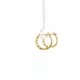 14K Yellow Gold 0.33ctw Diamond Hoop Earrings