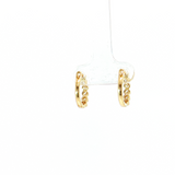 14K Yellow Gold 0.33ctw Diamond Hoop Earrings