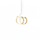 14K Yellow Gold 0.33ctw Diamond Hoop Earrings