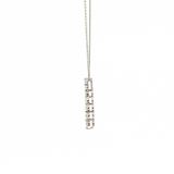 14K White Gold Journey Diamond Pendant Necklace (0.43 TWT)