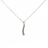 14K White Gold Journey Diamond Pendant Necklace (0.43 TWT)