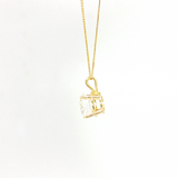 14kt Yellow Gold 6.07 Carat F VS1 Diamond Solitaire