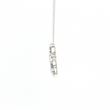 14K White Gold Lady's Diamond Cross Pendant (0.10 TWT)