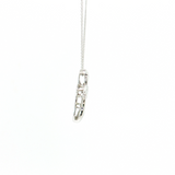 14K White Gold Lady's Diamond Cross Pendant (0.10 TWT)