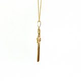14K Yellow Gold Diamond Cluster Cross Necklace (0.50 TWT)