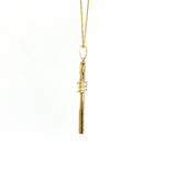 14K Yellow Gold Diamond Cluster Cross Necklace (0.50 TWT)