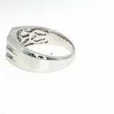 Men's 1/2 CT Diamond Channel Set Ring | 10K White Gold Band