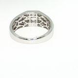 Men's 1/2 CT Diamond Channel Set Ring | 10K White Gold Band