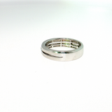 Men's 1/10 CT Diamond Wedding Ring | 14K White Gold Classic Band
