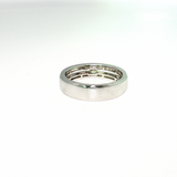 Men's 1/10 CT Diamond Wedding Ring | 14K White Gold Classic Band
