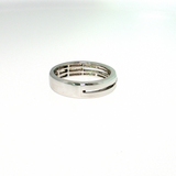Men's 1/10 CT Diamond Wedding Ring | 14K White Gold Classic Band