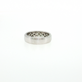 Gent's 14K White Gold Bezel-Set Princess Diamond Wedding Ring