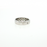 Gent's 14K White Gold Bezel-Set Princess Diamond Wedding Ring