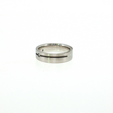 Men's 14K White Gold 0.15 CT Diamond Channel Wedding Band