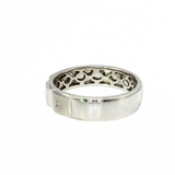Men's 14K White Gold 0.16 CT Princess Diamond Bezel Wedding Band