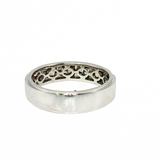Men's 14K White Gold 0.16 CT Princess Diamond Bezel Wedding Band