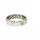 Men's 14K White Gold 0.16 CT Princess Diamond Bezel Wedding Band