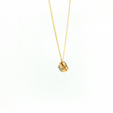14K Yellow Gold Montana Sapphire Pendant Necklace | 18"