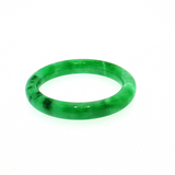 Lady's 12mm Genuine Green Jade Large Bangle Bracelet