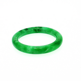 Lady's 12mm Genuine Green Jade Large Bangle Bracelet