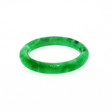 Lady's 12mm Genuine Green Jade Large Bangle Bracelet