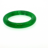 Lady's 14mm Genuine Green Jade Large Bangle Bracelet