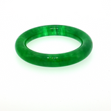 Lady's 14mm Genuine Green Jade Large Bangle Bracelet