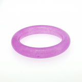 Lady's 14mm Genuine Lavender Jade Large Bangle Bracelet