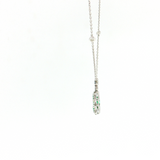 Lady's 18kt White Gold Emerald & Diamond Clover Pendant