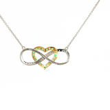 Lady's 14k Two-Tone Gold Custom Infinity Heart Pendant