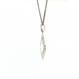 Geometric Mother of Pearl Inlay Necklace | Sterling Silver