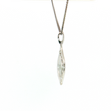 Geometric Mother of Pearl Inlay Necklace | Sterling Silver