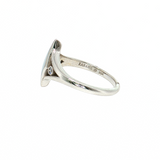 14K White Gold Mother of Pearl & Diamond Accent Ring