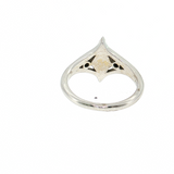 14K White Gold Mother of Pearl & Diamond Accent Ring