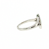 14K White Gold Mother of Pearl & Diamond Accent Ring