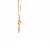 Pink Mother of Pearl & Diamond Pendant in 14K Rose Gold