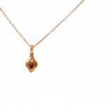 Pink Mother of Pearl & Diamond Pendant in 14K Rose Gold