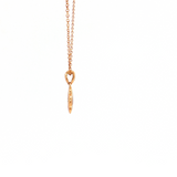 Pink Mother of Pearl & Diamond Pendant in 14K Rose Gold
